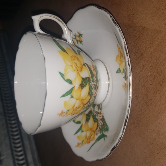 Daffodil Teacup and Saucer, Royal Vale  - Picture 4 of 7